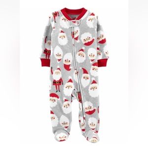 Carter’s Baby Christmas Santa Fleece 1 Piece Pajamas - 3 Months